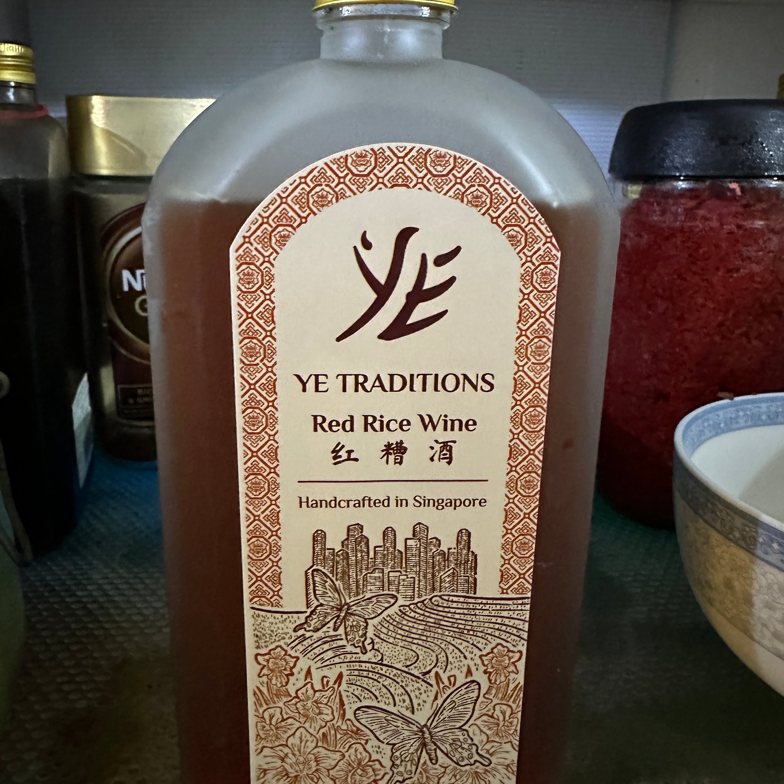 ye traditions rice wine in fridge