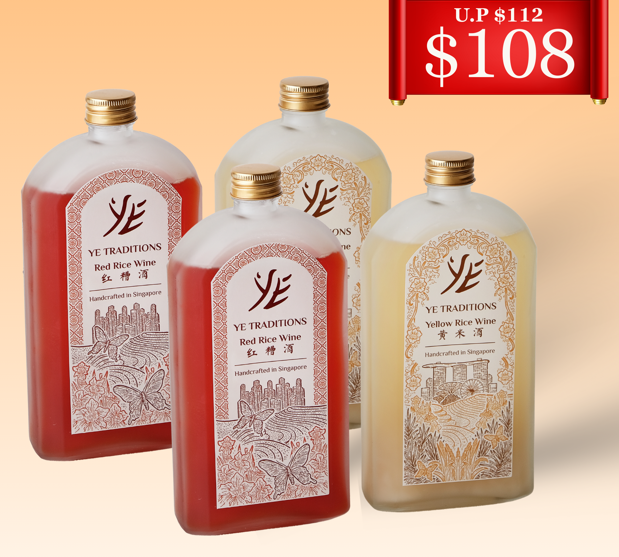 Red Rice Wine Hakka Rice Wine CNY Set
