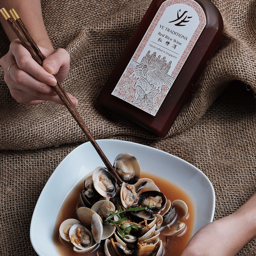 Ye Traditions Red Rice Wine and Clams