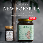 Two jars with labels, one labeled 'Yera' and the other 'Ye Traditions', on a blurred natural background.
